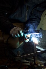 welder working in the workshop