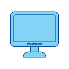 monitor icon. blue icon