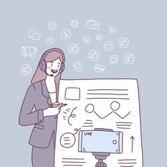 Women sell their products with infiuencer marketing.