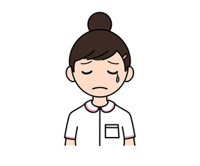Obraz premium 看護師（悲しい）