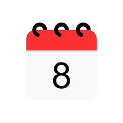 Calendar date vector flat icon