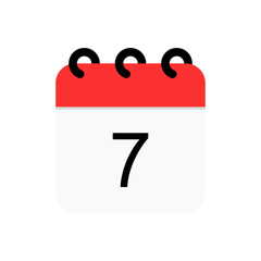 Calendar date vector flat icon