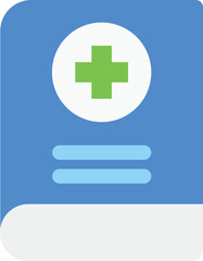 medicine book vector flat illustration