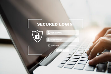 Using cybersecurity and confidential login to verify personal information.