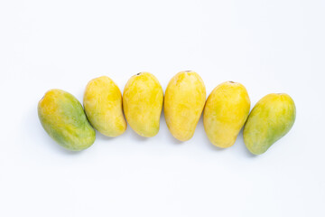 Tropical fruit, Mango  on white background.