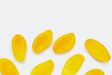 Tropical fruit, Mango on white
