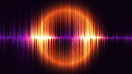 Light Circle Waving Sound Wave Background,technology and earthquake wave diagram concept,design for music studio and science,Vector Illustration.