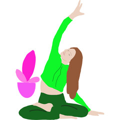 Girl in Lotus position