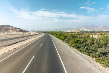 freeway in the mountainous nature of South America
