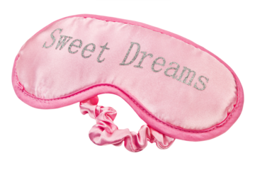 Sweet Dreams and Sleeping Mask isolated on transparent background PNG cut out