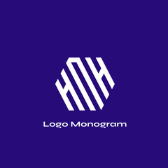 HNH monogram logo design with modern concept