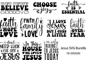 Fototapeta premium Jesus SVG Design Bundle