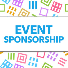 Event Sponsorship Colorful Squares Background 