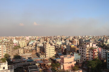 Fototapeta na wymiar Densely Populated Cities Dhaka, Bangladesh