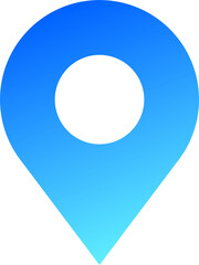 Map location pin icon in gradient colors. Address signs illustration.