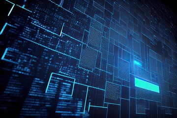 Obraz premium Creative blue futuristic matrix electronic background 