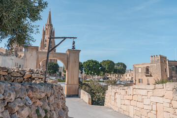 City views on Gozo island. 