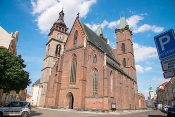 saint cathedral city. Hradec Kralove