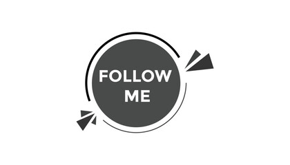 Follow me button web banner templates. Vector Illustration
