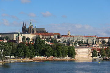 Europe castle and charles bridge