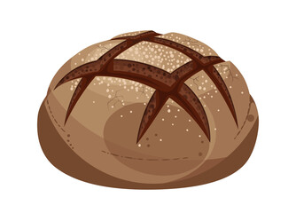 Rye bread isolated illustration