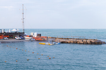 Fototapeta na wymiar Montazah harbor view. Alexandria, Egypt