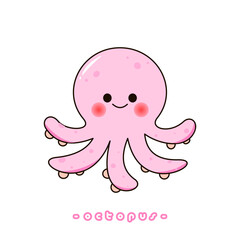 purple octopus vector illustration.