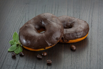 Fototapeta na wymiar Chocolate donuts