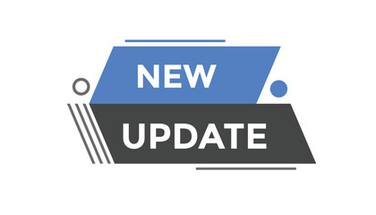 New update button web banner templates. Vector Illustration
