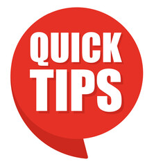 Quick tips comic speech bubble in pop art style. Comic speech. Dialog window. Yellow banner for sale.