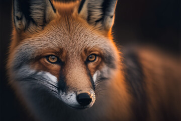 Naklejka na ściany i meble red fox portrait