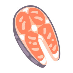 Illustration of salmon. Image for gastronomy and agricultural industries.
