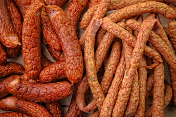 Delicious and aromatic sausages