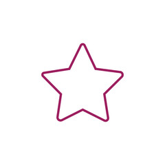 Obraz premium Star icon vector illustration. Linear symbol with thin outline. The thickness is edited. Minimalist style. Exclusive quality of execution in material design. Line thickness 20 px