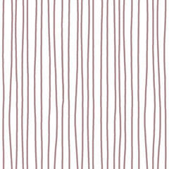 Magenta purple uneven stripes on white background. Hand drawn seamless pattern. For interior decoration, wrapping paper, scrapbooking, textile, surface and packaging design - obrazy, fototapety, plakaty