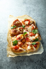 Homemade pizza with sausage