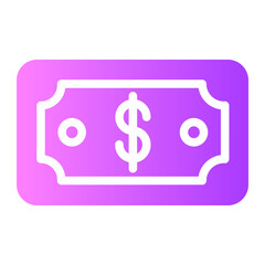 dollar note gradient icon