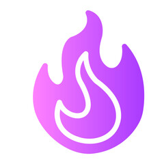 Fototapeta premium fire gradient icon
