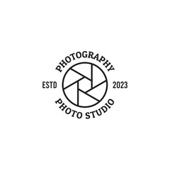 Obraz premium Camera Photography Logo Icon Vector