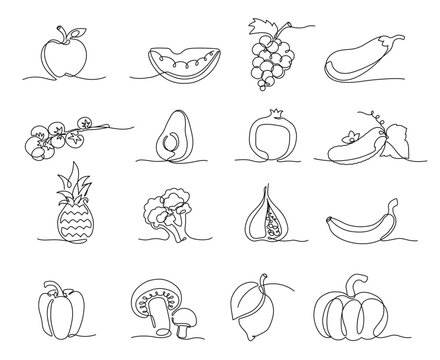 Vegetables And Fruits Drawing Pictures - Fruit And Vegetables With Seeds -  Free Transparent PNG Clipart Images Download