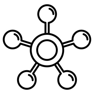 black and white molecule diagram clip art preview