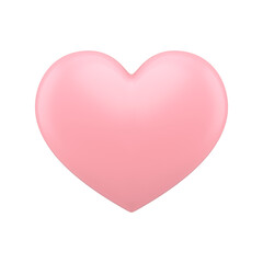 Pink elegant heart shape romantic holiday surprise premium toy balloon front view realistic illustration