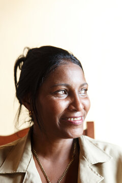 Cuban lady working as a museum receptionist, Cuba