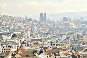 Panorama of the capital of Ecuador, Quito