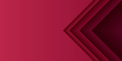 3D gradient abstract background. Paper cut triangle pattern with red layers. Color of the year 2023 viva magenta. Design element for card, cover, banner, poster, backdrop, wall. Vector illustration.