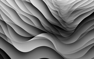 Black and white background texture, different shades of grey, white and dark black , luxury and flowing abstract design
