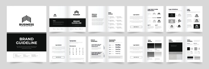Brand guideline landscape A4 brand guideline brand manual brand guideline layout brand Identity guidelines