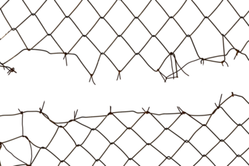 Background or texture from a metal mesh with holes on a white background