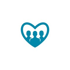 Social Humanity People Logo Icon isolated on white background