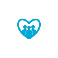 Social Humanity People Logo Icon isolated on white background